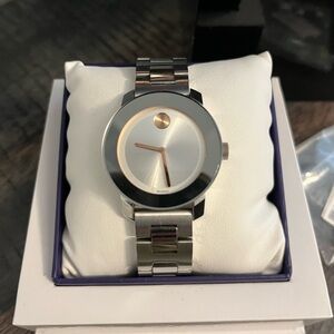 Movado Bold Silver and Gold Watch